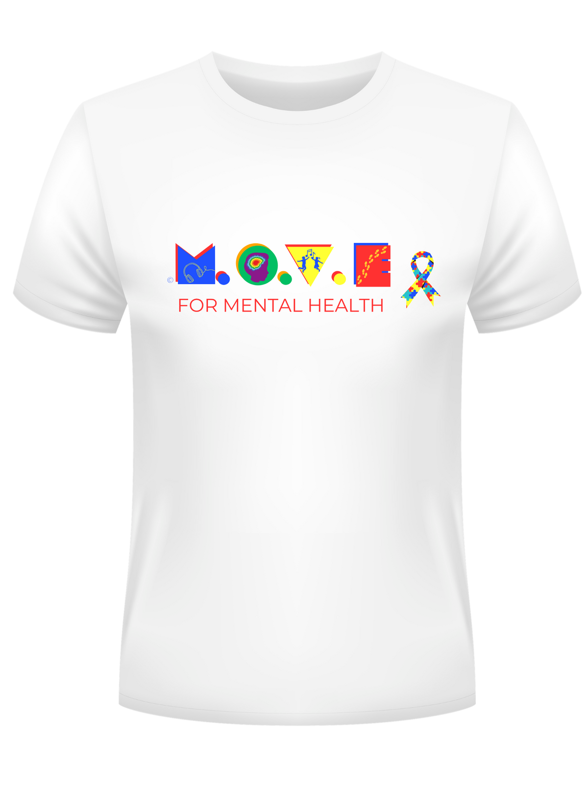 M.O.V.E Tee w/ Autism Ribbon (white)